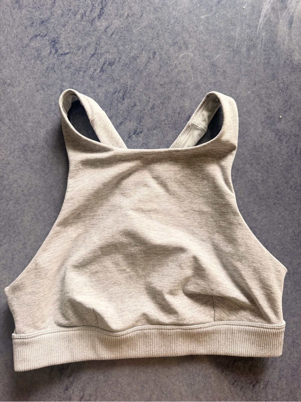 ALO Yoga High-Neck Seamless Bralette in Light Grey